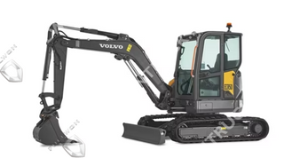 ECR50 Compact Excavator 5.05 Ton Excavator with 31.2kW Power