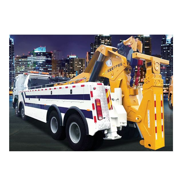 White boom and sling integrated wrecker with sinotruk chassis