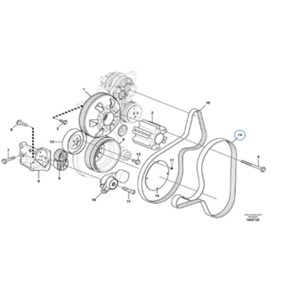 Fullwon Original VOLVO EC480D Fan Belt for Excavator