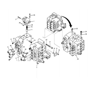 Fullwon ORIGINAL Volvo EC210B Control Valve