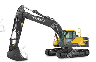 EC220E Medium-Sized Crawler Excavator, 129kW Stage IV/Tier 4f
