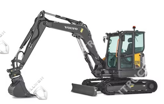 ECR58 Compact Excavator 5.84 Ton Excavator with 35.5kW Power