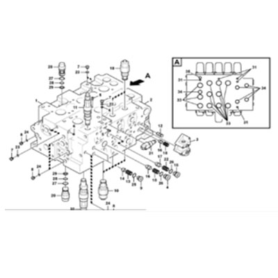 Fullwon ORIGINAL Volvo EC380D Main Control Valve Repair Kit