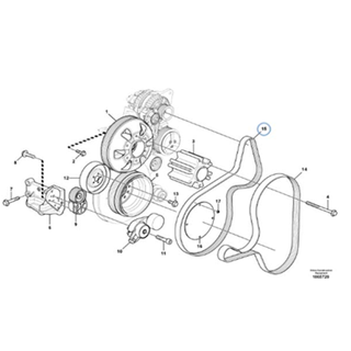 Fullwon Original VOLVO EC480D Excavator Fan Belt